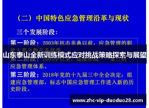 山东泰山全新训练模式应对挑战策略探索与展望